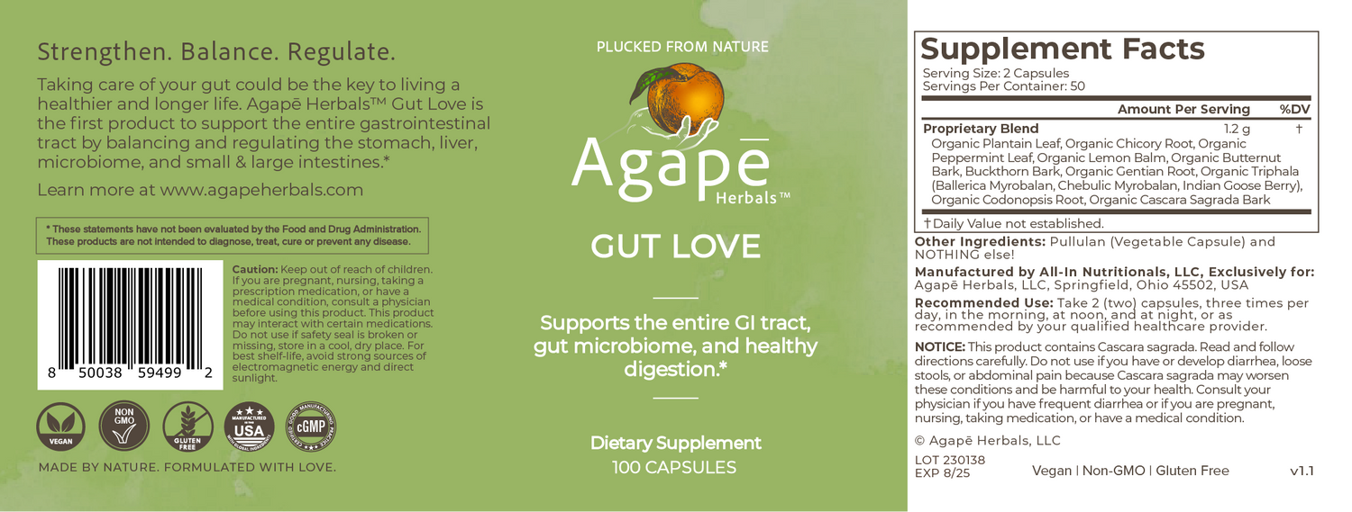 Agapē Herbals™ Gut Love