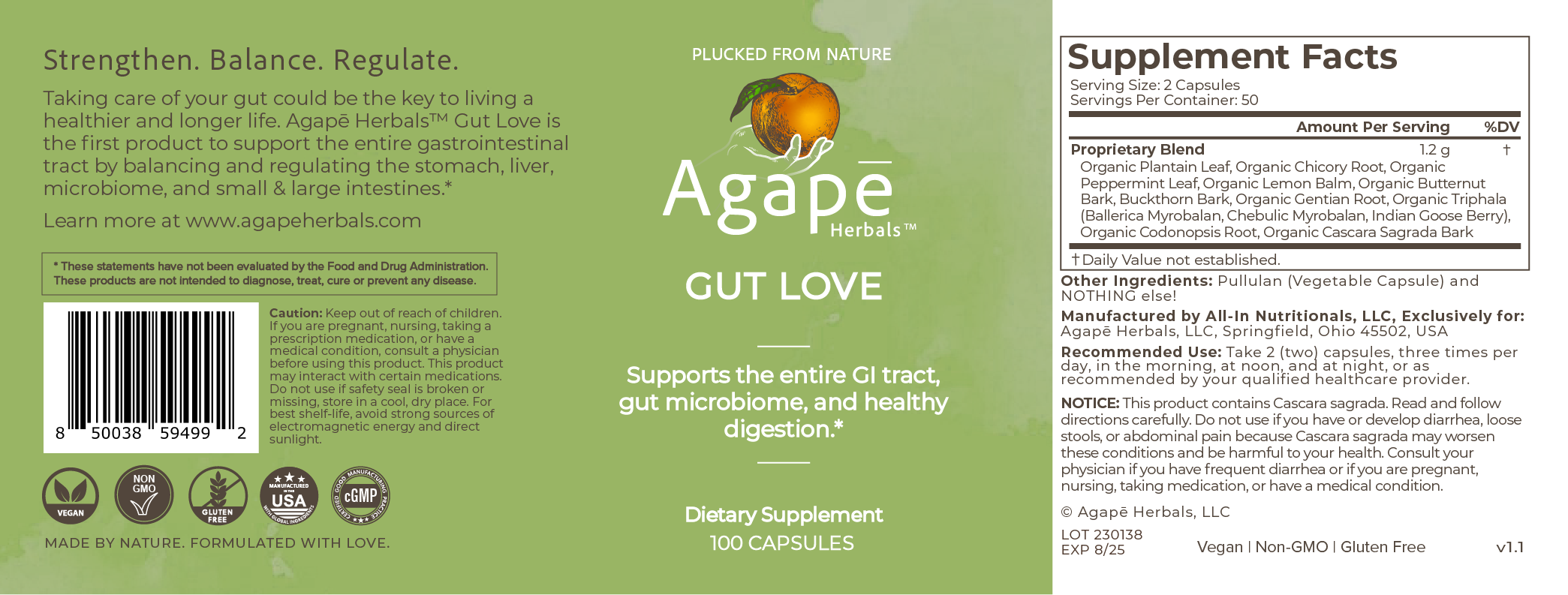 Agapē Herbals™ Gut Love