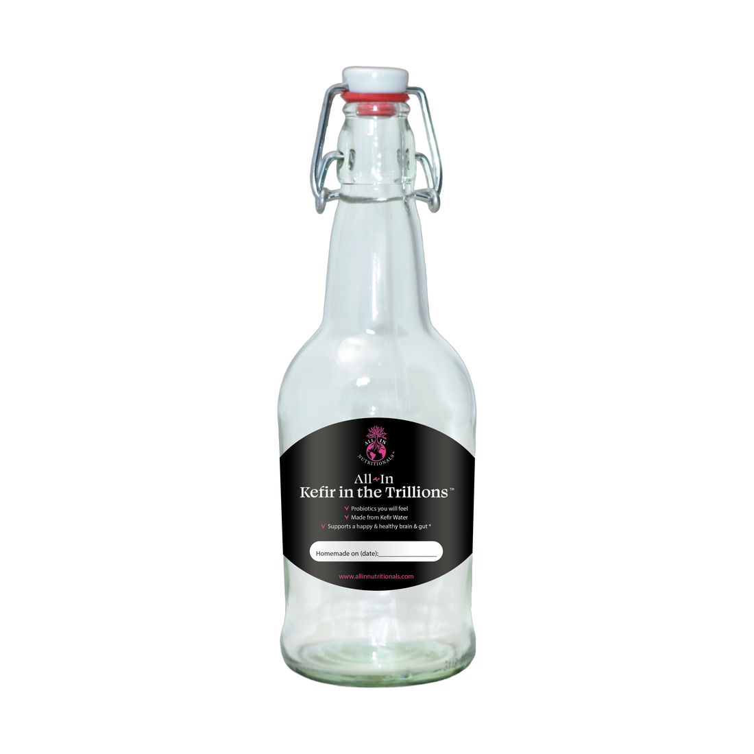 All-In 32oz Kefir Glass Bottle