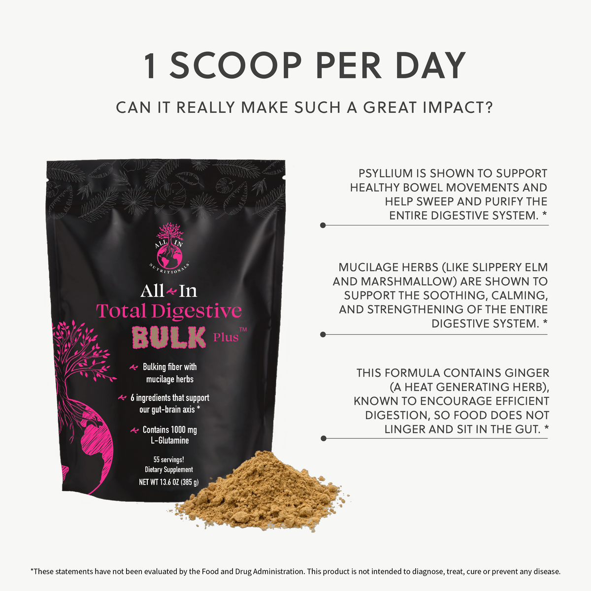 Digestive Plus Total Digestive Bulk | Fiber-Rich Digestive Support – All-In Nutritionals