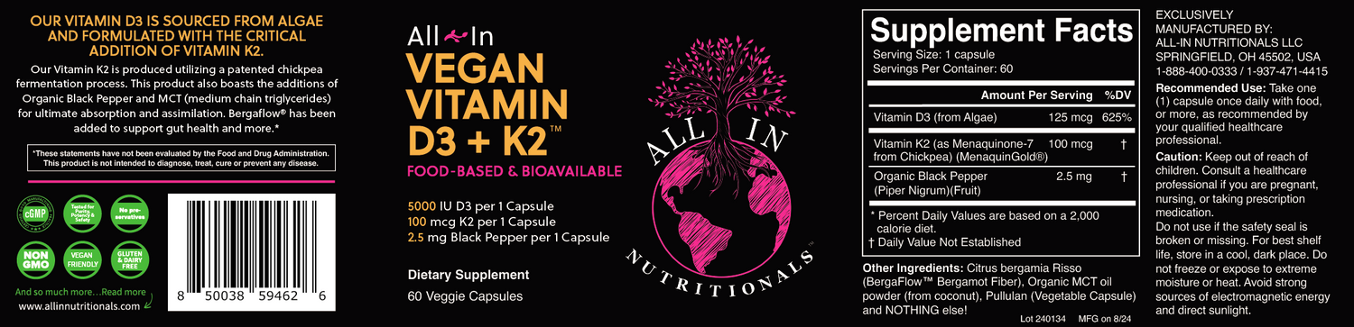 Vegan Vitamin D3+ Vitamin K2™