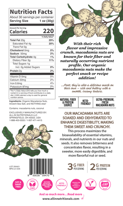 All-In Sprouted Macadamia Nuts