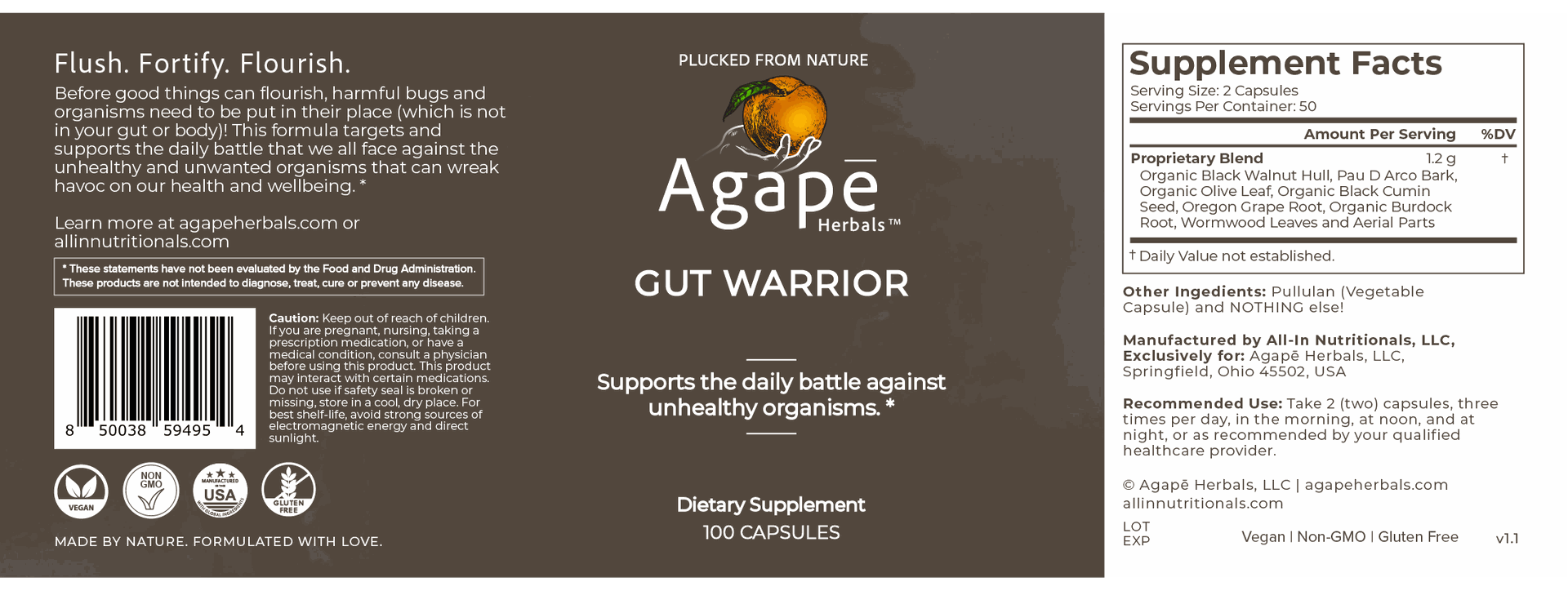 Agapē Herbals™ Gut Warrior