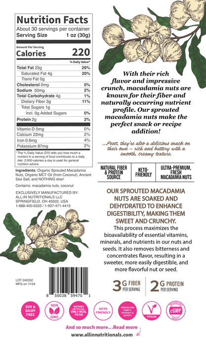 All-In Sprouted Macadamia Nuts