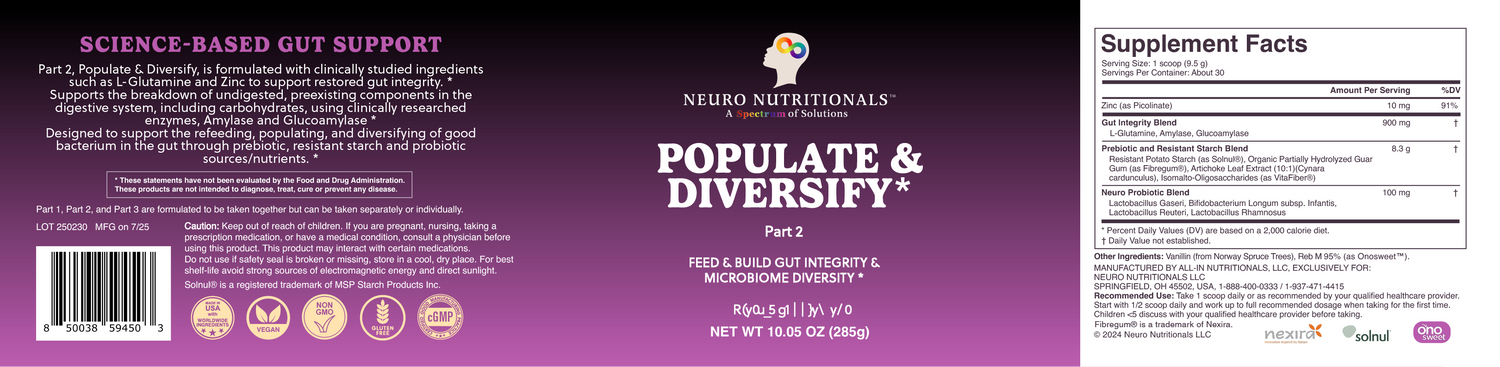 Neuro Nutritionals Populate &amp; Diversify*