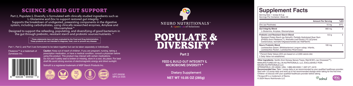 Neuro Nutritionals Populate &amp; Diversify*