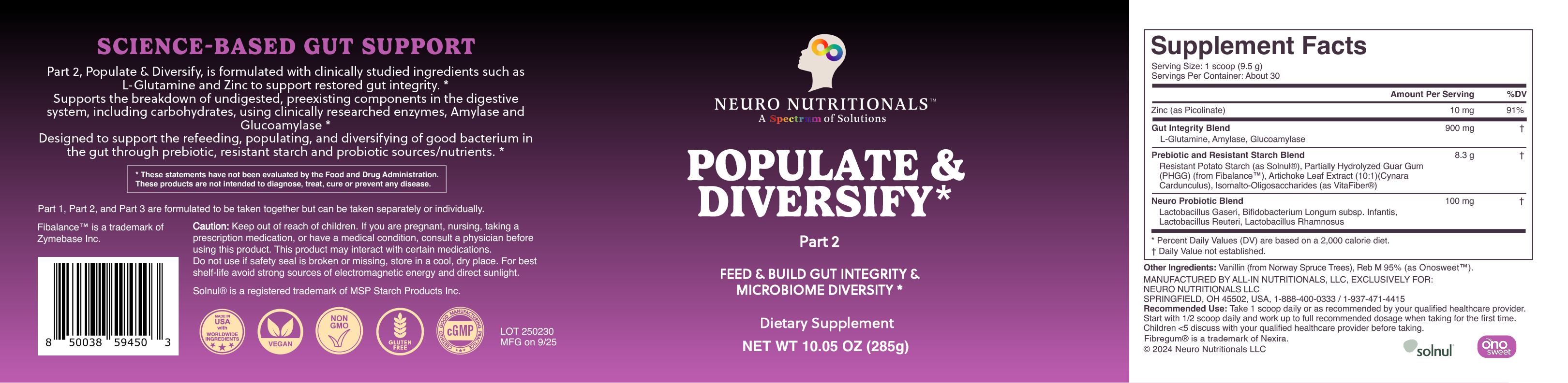 Neuro Nutritionals Populate &amp; Diversify*