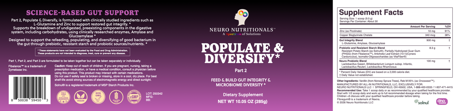 Neuro Nutritionals Populate &amp; Diversify*